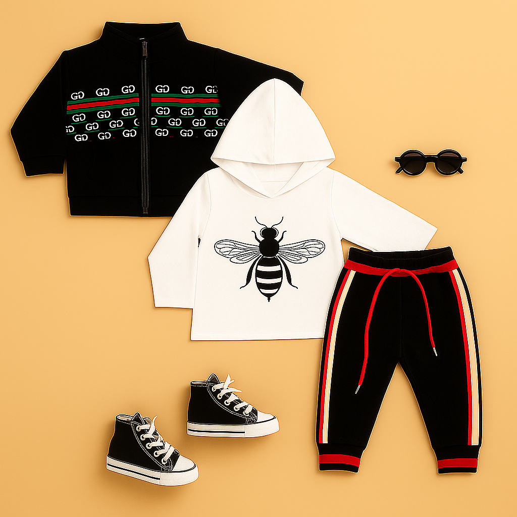 Boys 3 Pcs Gucci Style Winter Outfit