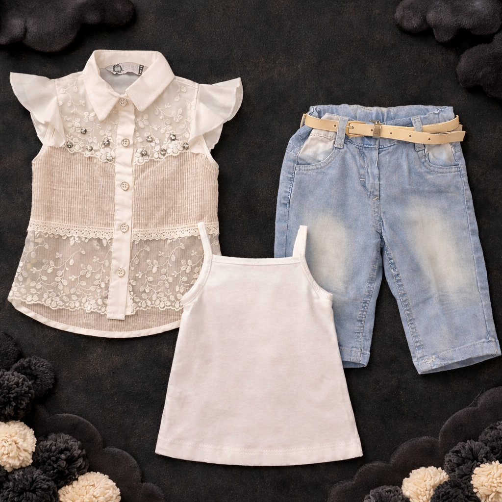Girls 3 Pcs Casual Outfit