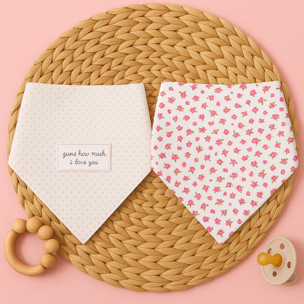Lion Bear Set Of 2 Bandana Bibs - Guess How Much I Love You