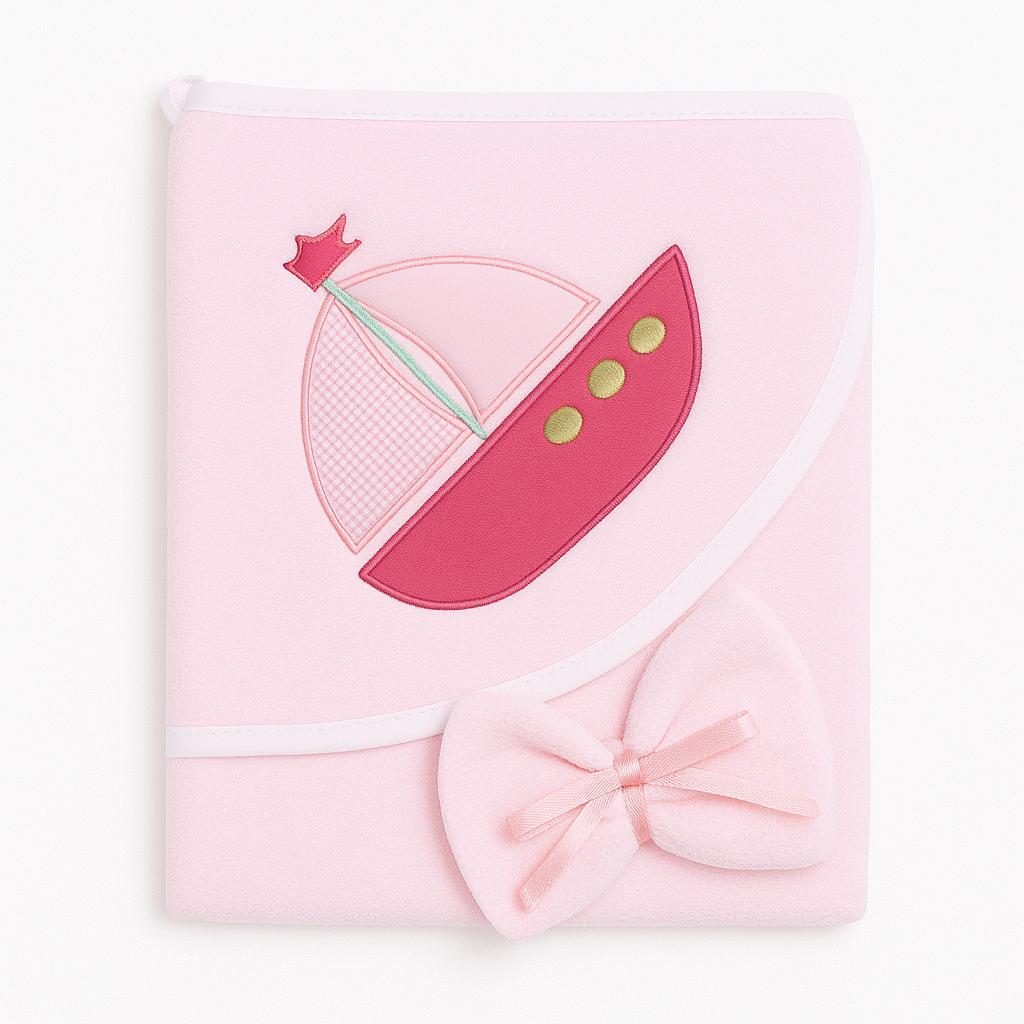 2 Pcs Set Hooded Towel With Small Hand Towel - Ship