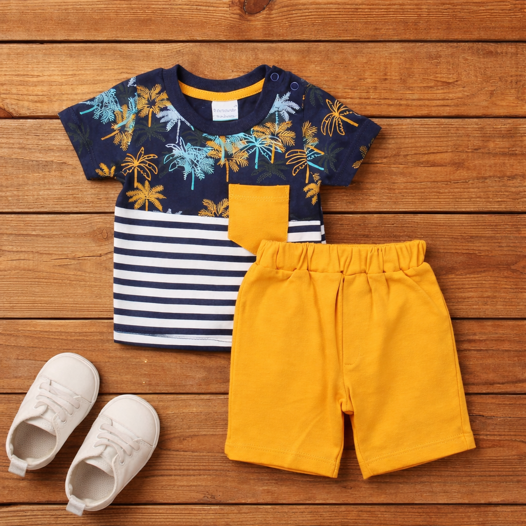 Kids 2 Pcs T-Shirt & Short Outfit