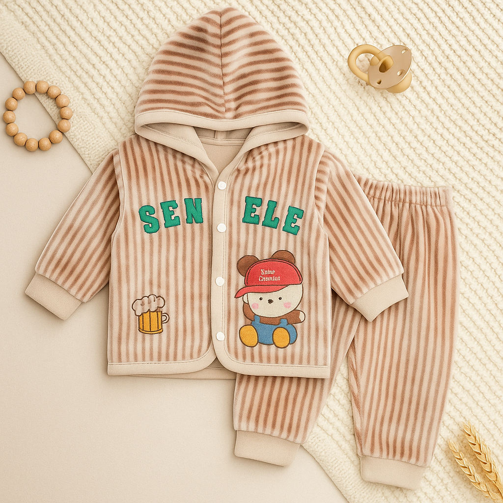 Tiny Bear 2 Pcs Hoodie Outfit