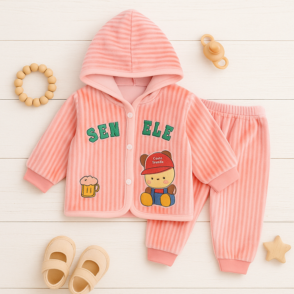 Tiny Bear 2 Pcs Hoodie Outfit