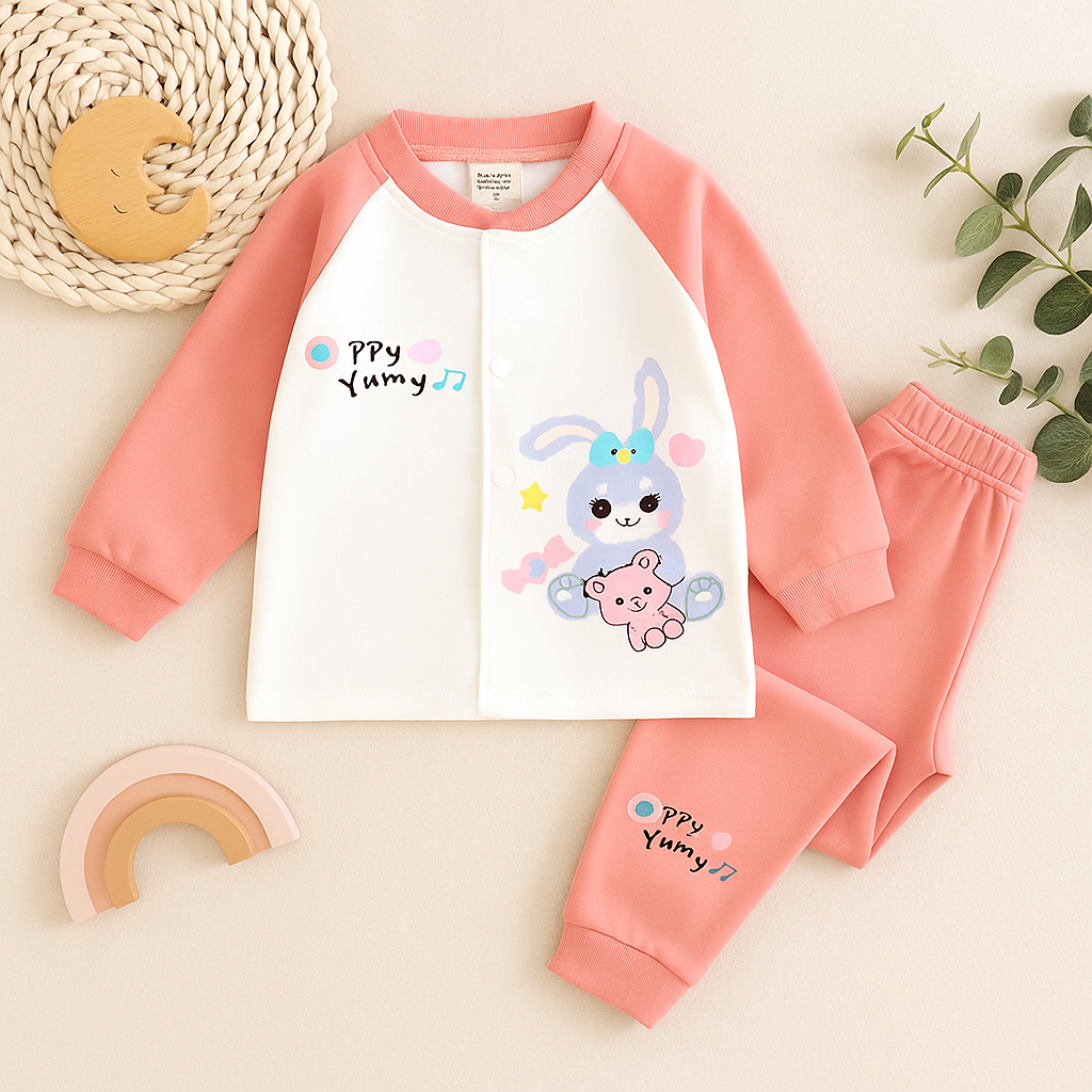 Ppy Yummy 2 Pcs Button-down Shirt & Jogger Pant Set