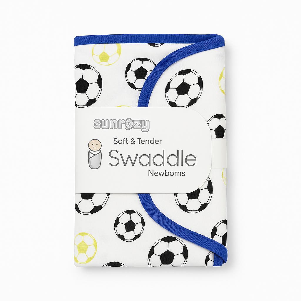 Sunnozy Newborn Swaddle Wrap - Football