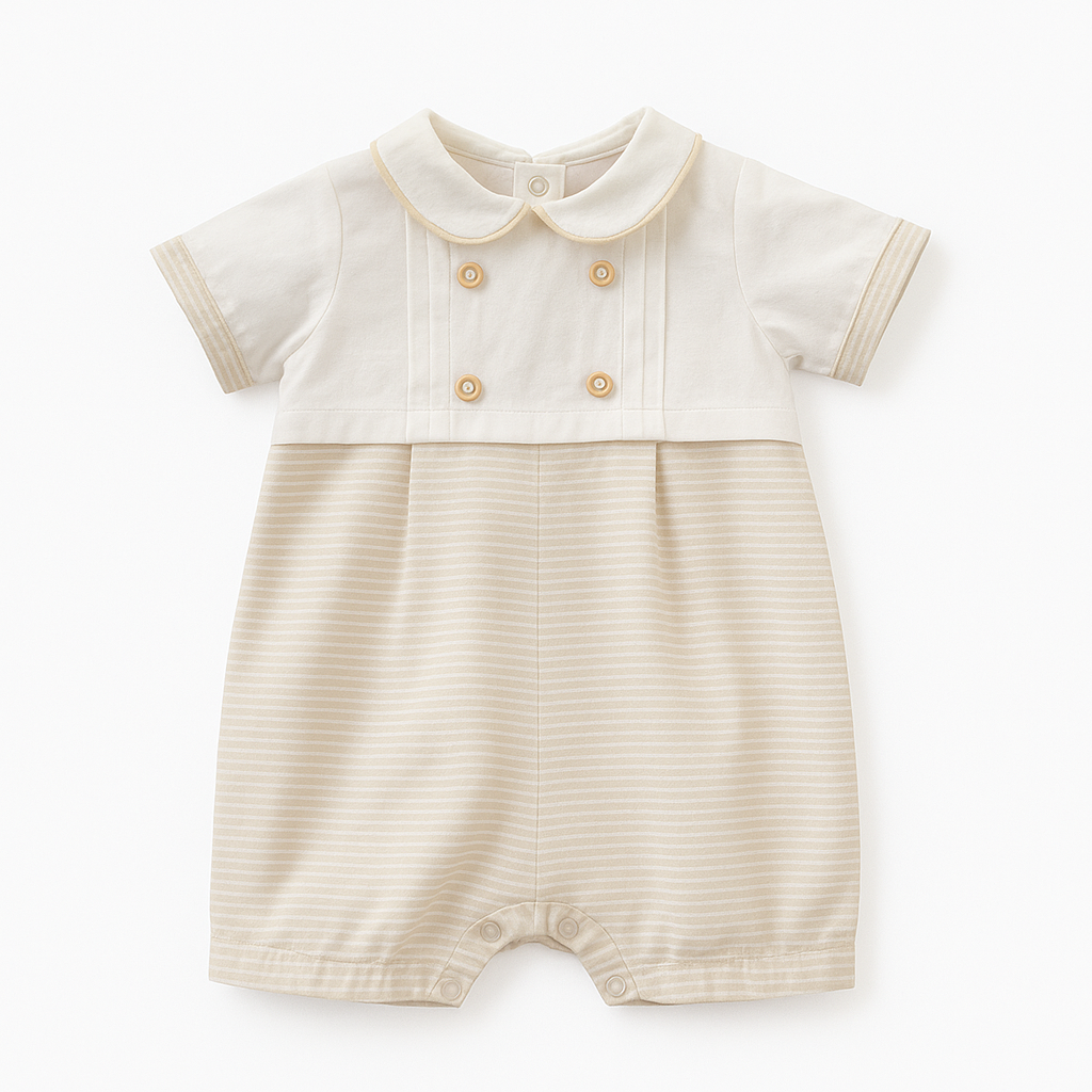 Mymio Baby Romper With Stripes Detailing