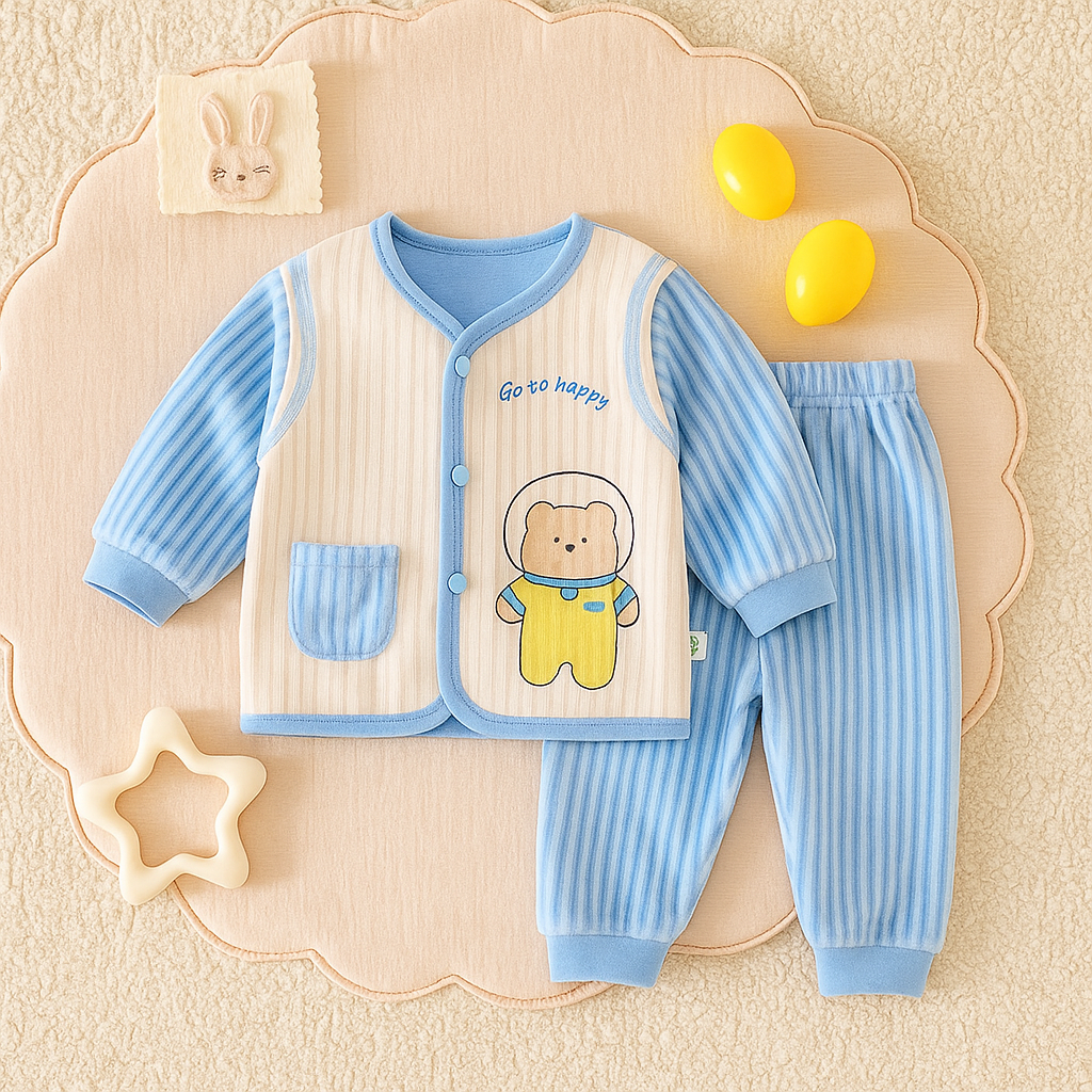 Easy-Wear 2 Pcs Button-down Shirt & Trouser Set