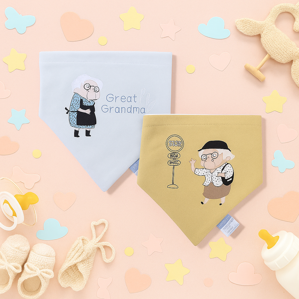 Set Of Two Bandana Bibs - Great Grandma