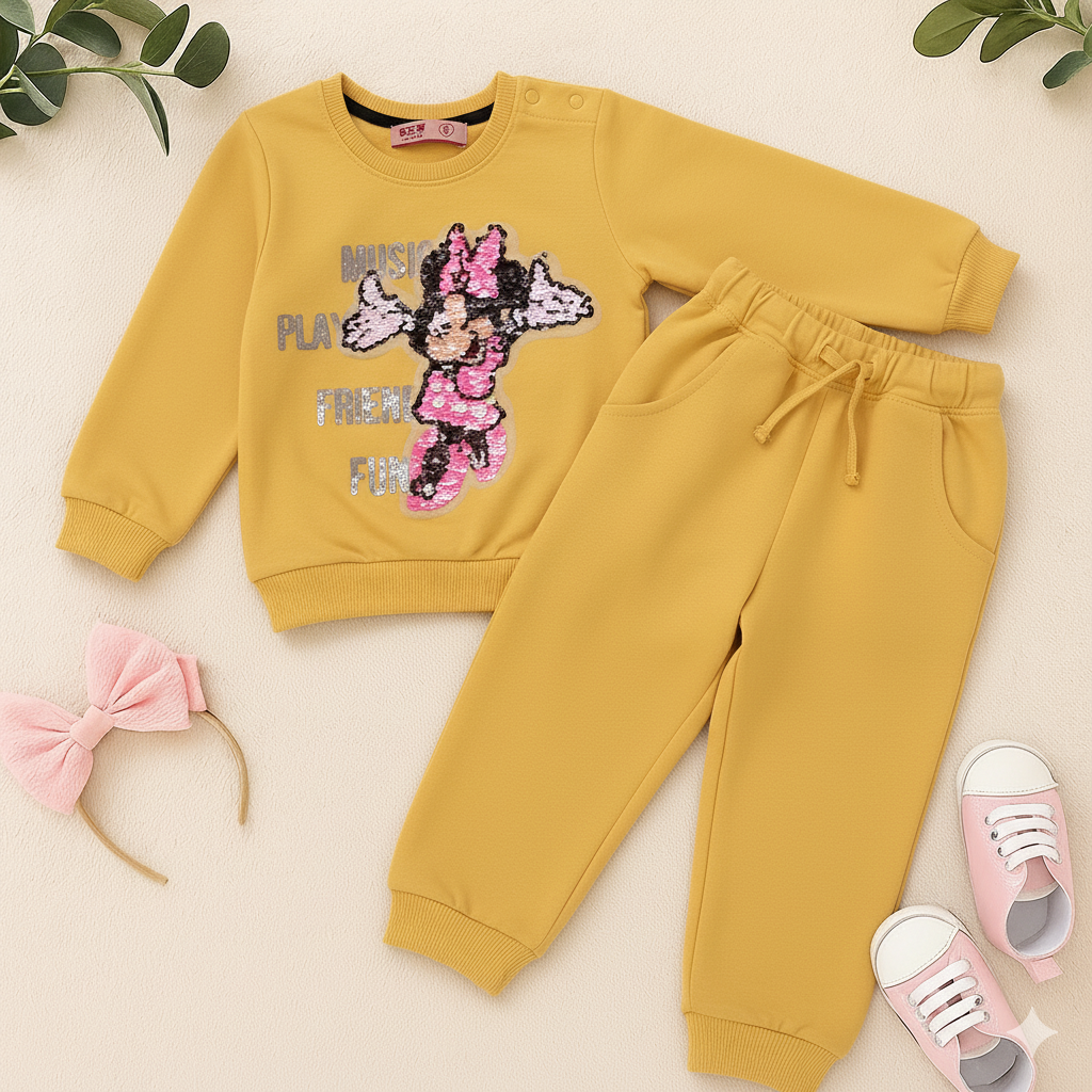 Girls 2 Pcs Sweatshirt & Jogger Pant Set
