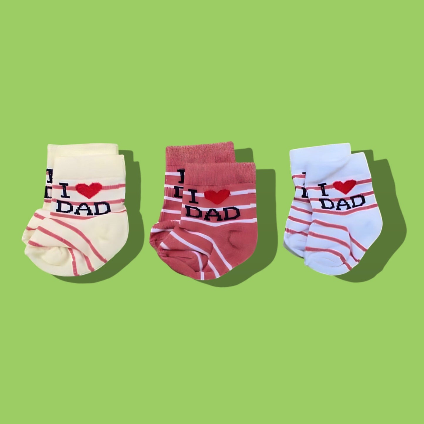 Neutral Pack Of 3 Socks - I Love Dad
