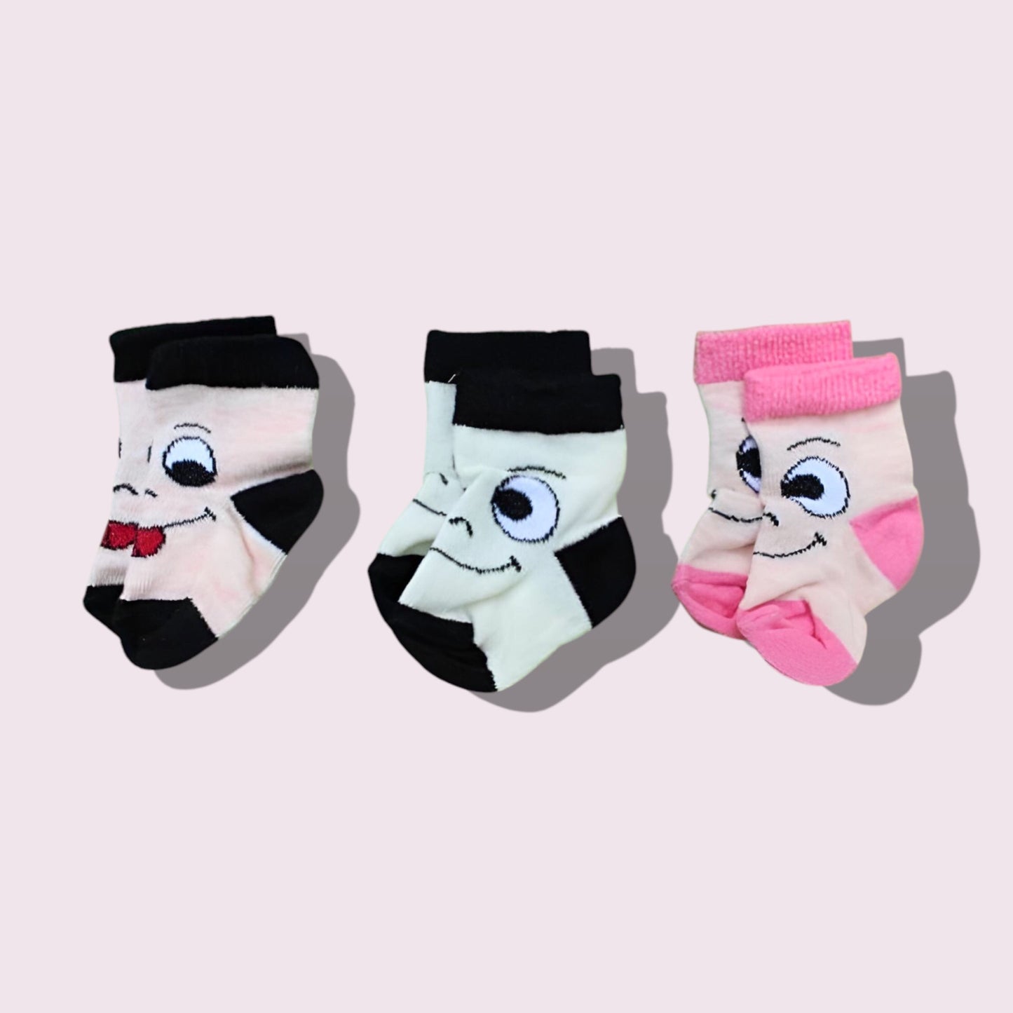 Girls Pack Of 3 Socks - Smiley Face