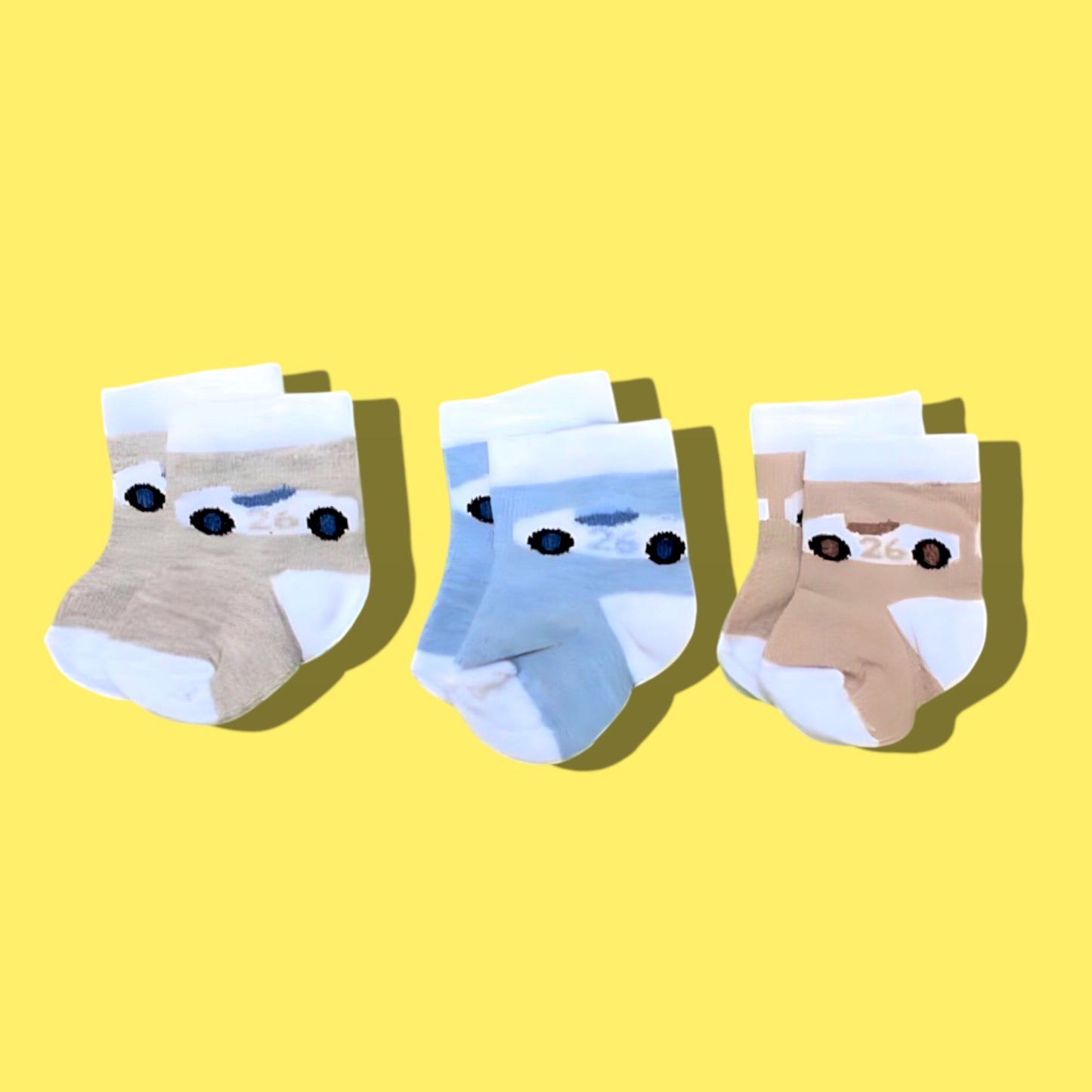 Boys Pack Of 3 Socks - Cars