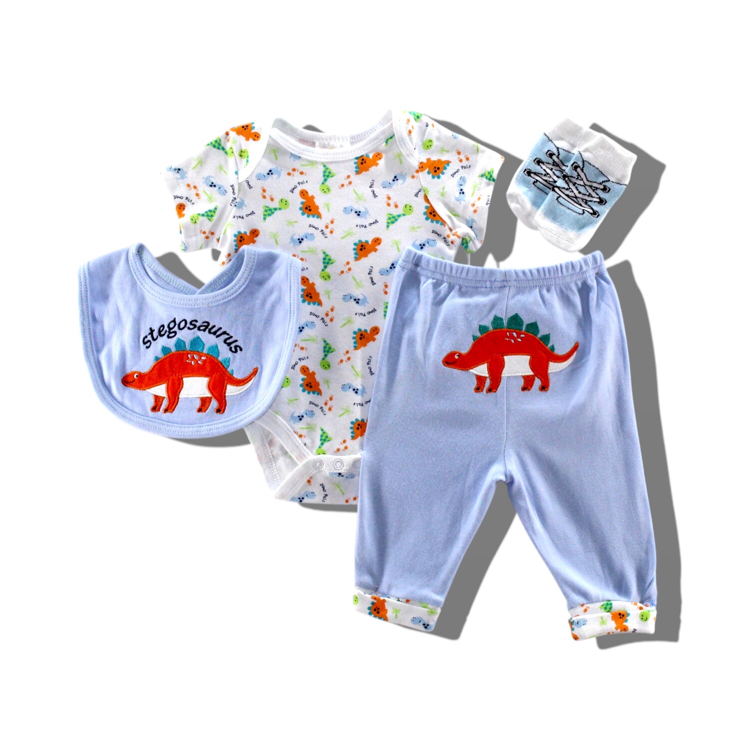 Sanyong 4 Pcs Layette Set - Stegosaurus