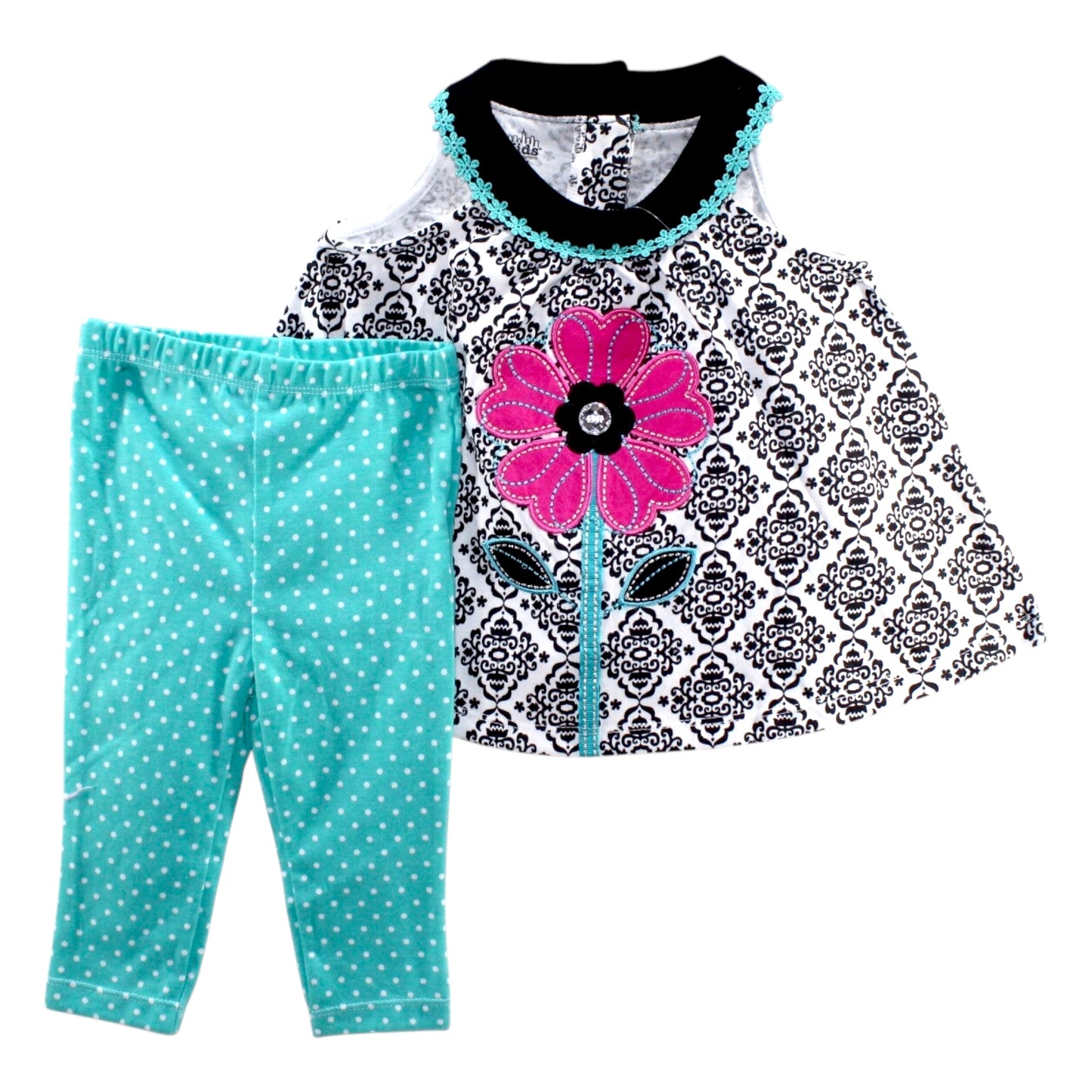 Kids Headquarter Sleeveless Top & Tights Set