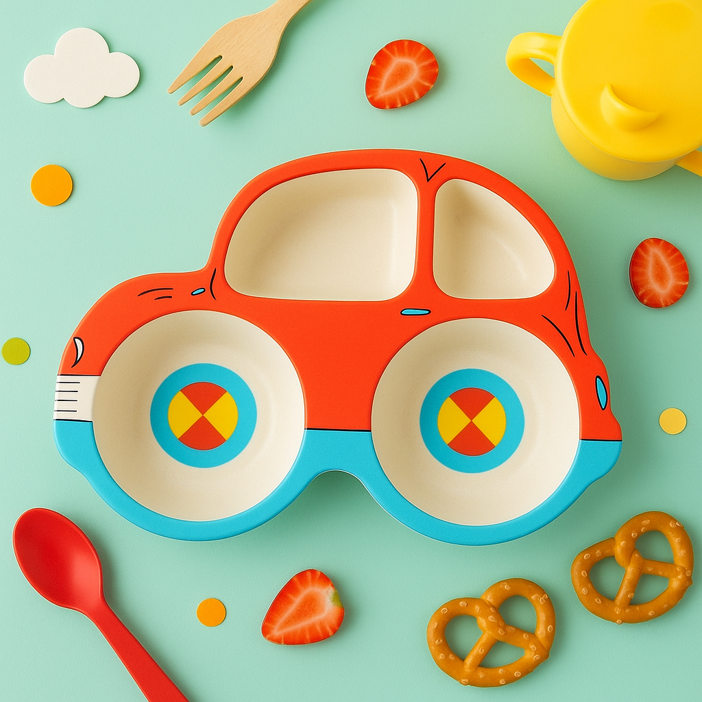 Car-Shaped Kids Meal Plate