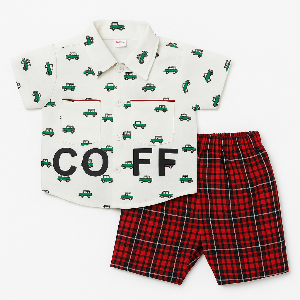 Toddlers 3 Pcs Boys Outfit - Cars