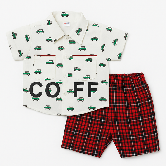 Toddlers 3 Pcs Boys Outfit - Cars