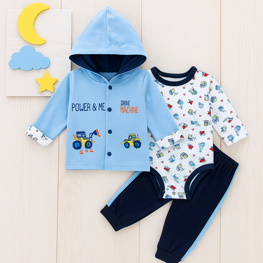 Ohm & Emmy 3 Pcs Hoodie, Bodysuit & Trouser Set