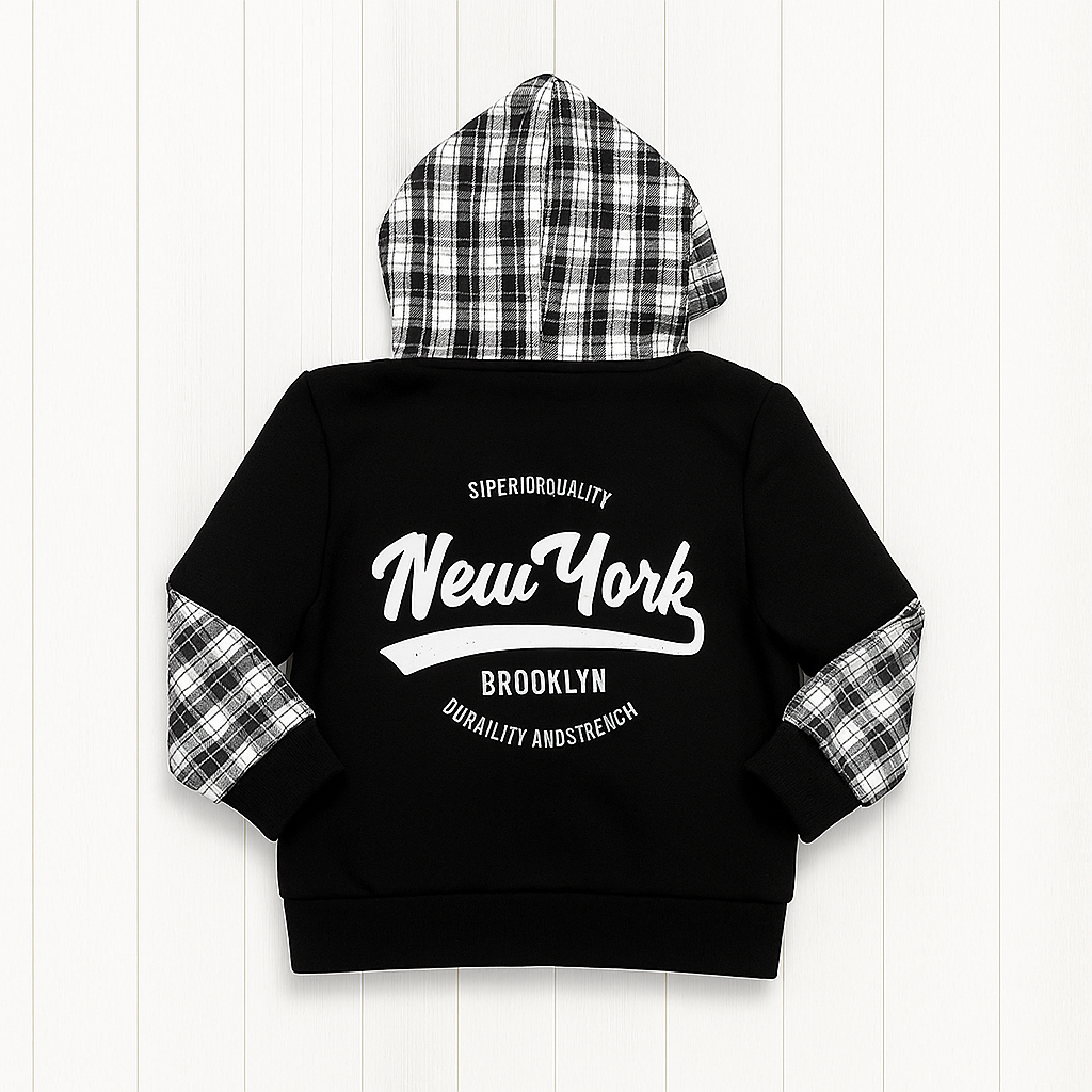 New York Style 2 Pcs Zipper Hoodie & Jogger Pant Set