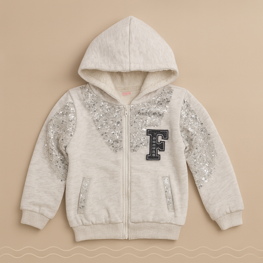 Girls Fleece Lined Hooded Jacket