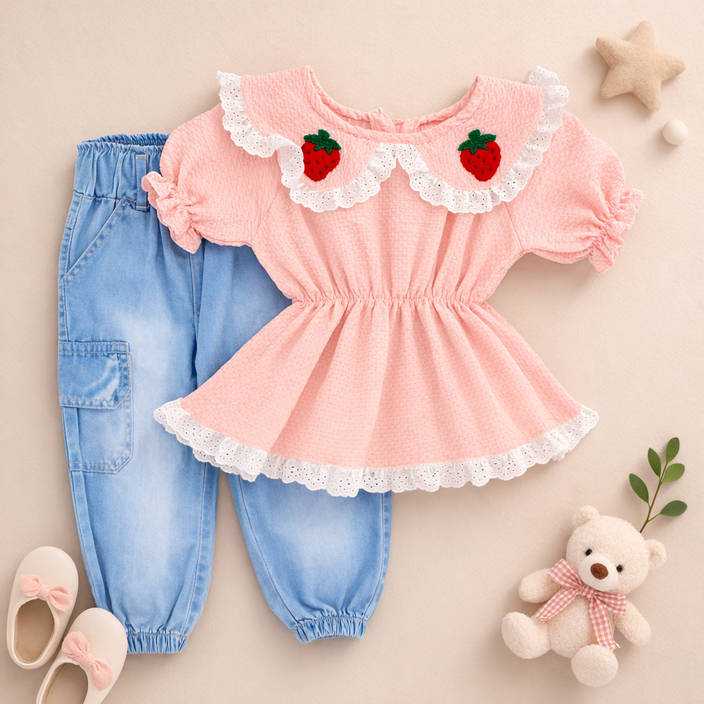 Girls 2 Pcs Top & Capri Outfit