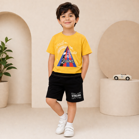 Boys 2 Pcs T-Shirt & Short Outfit