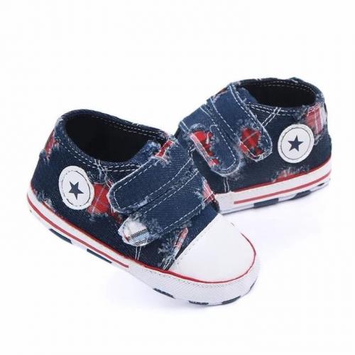 Baby Prewalking Jeans Style Shoes - D.Blue