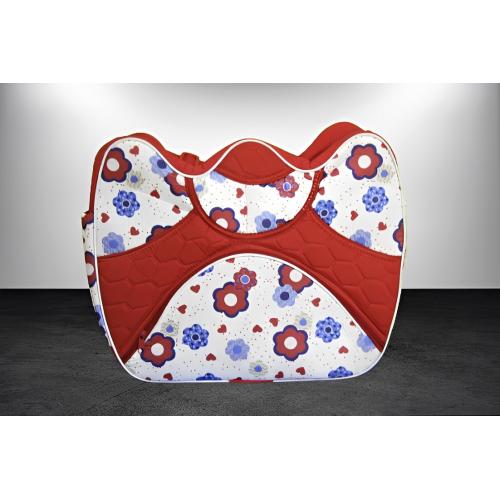 CYF Baby Diaper Bag With Floral Detailing Print - Red