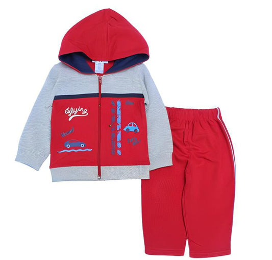 My Kids 2 Pcs Zipper Hoodie & Trouser Set -Flying