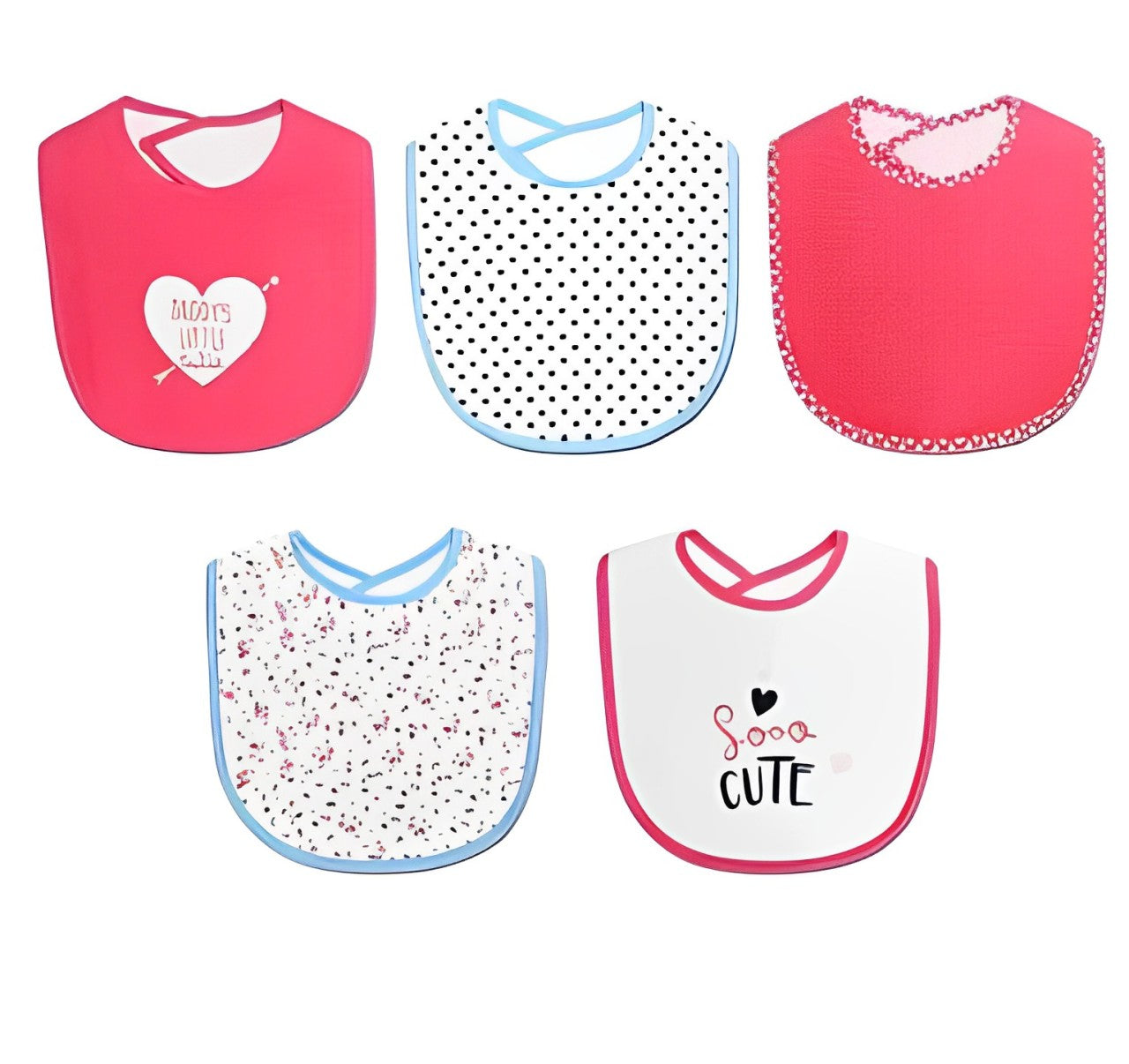 Mother’s Choice Pack Of 5 Bibs - Daddy’s Little Cutie