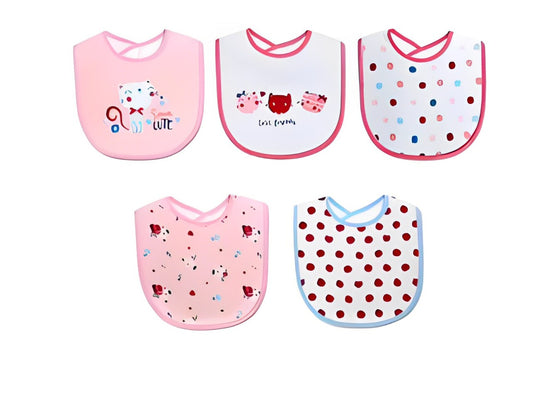 Mother’s Choice Pack Of 5 Bibs - Sooo Cute