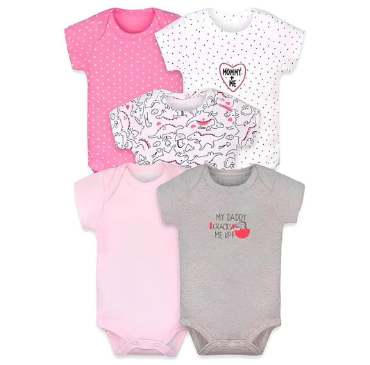 Tedmimick Pack Of 5 Summer Bodysuits - Mommy + Me