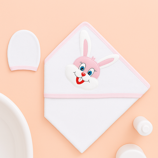 Hooded Towel With Bath Cap
