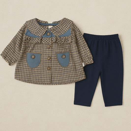 Toddlers 2 Pcs Girls Top & Tights Set