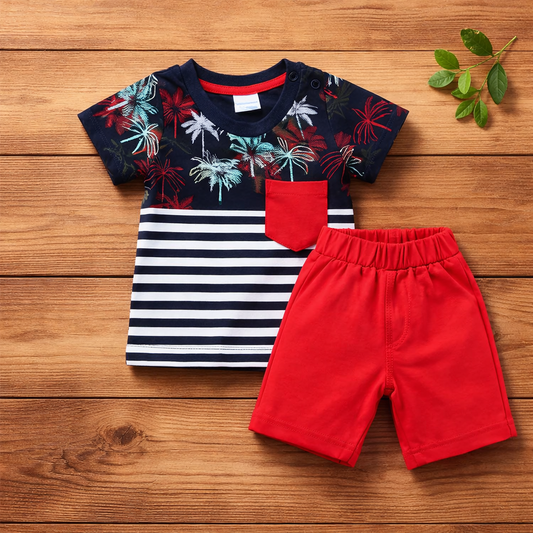 Kids 2 Pcs T-Shirt & Short Outfit