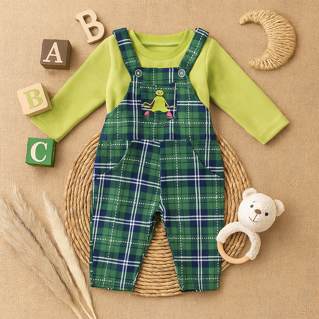 Toddlers 2 Pcs T-Shirt & Dungaree Set