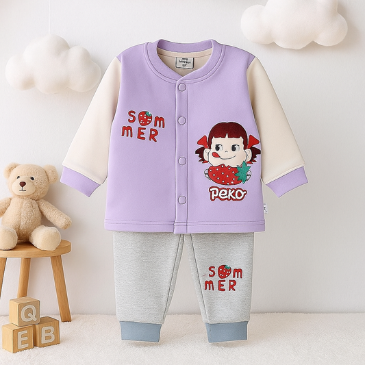 Sommer Berry 2 Pcs Button-down Shirt & Trouser Set