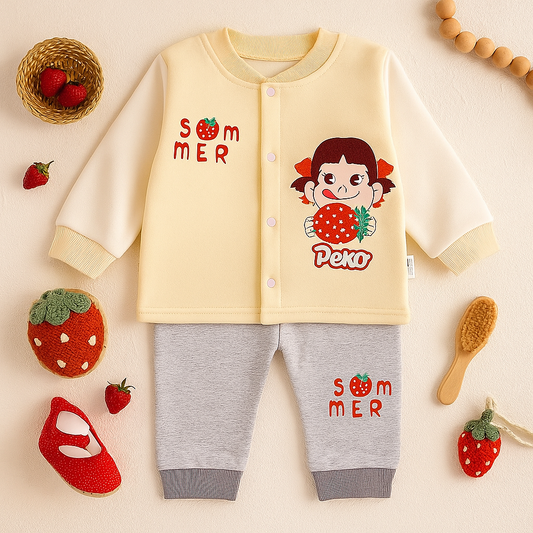 Sommer Berry 2 Pcs Button-down Shirt & Trouser Set