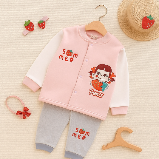 Sommer Berry 2 Pcs Button-down Shirt & Trouser Set