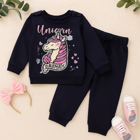 Girls 2 Pcs Sweatshirt & Jogger Pant set
