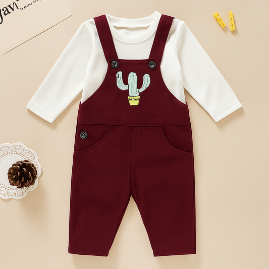 Toddlers 2 Pcs T-Shirt & Dungaree Set
