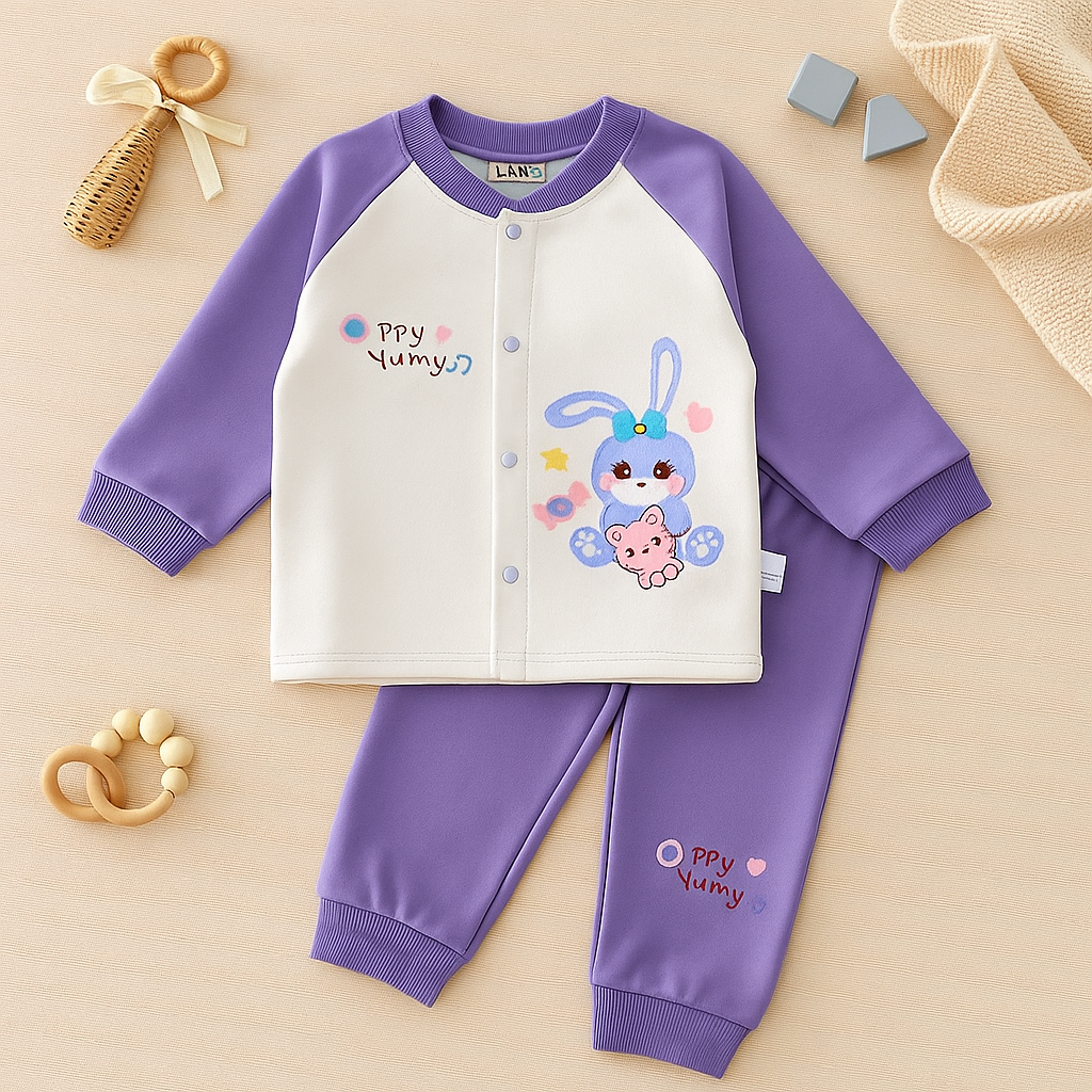 Ppy Yummy 2 Pcs Button-down Shirt & Jogger Pant Set