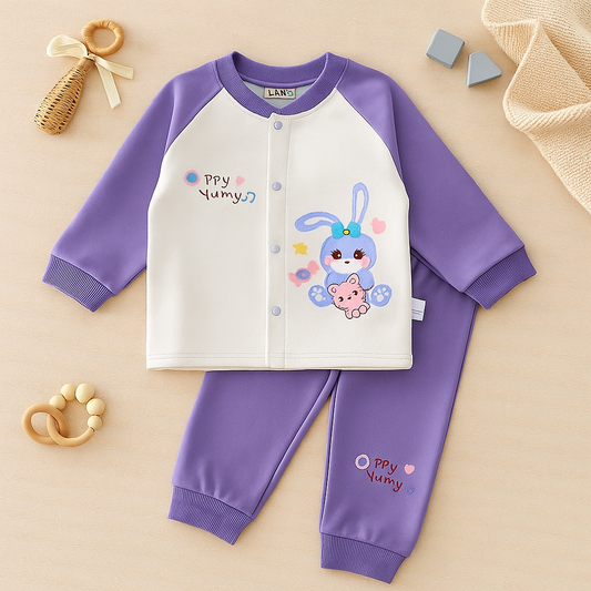 Ppy Yummy 2 Pcs Button-down Shirt & Jogger Pant Set