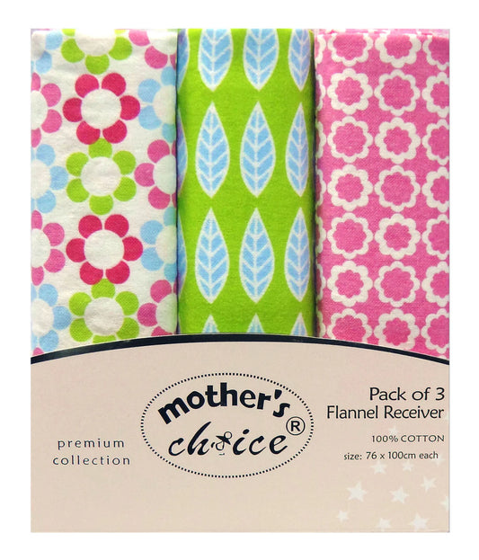 Mother’s Choice Pack Of 3 Flannel Receivers