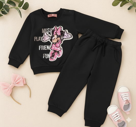 Girls 2 Pcs Sweatshirt & Jogger Pant Set