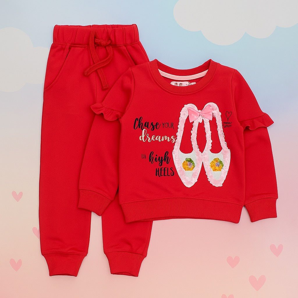 Girls 2 Pcs Sweatshirt & Jogger Pant Set