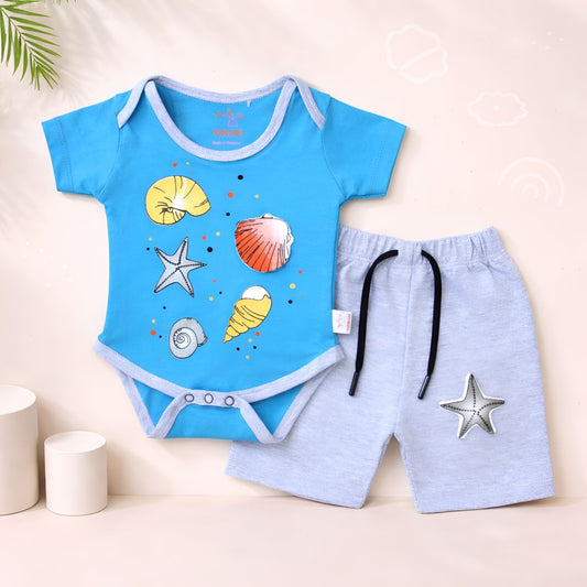 Toddlers 2 Pcs Outfit Bodysuit & Short Set