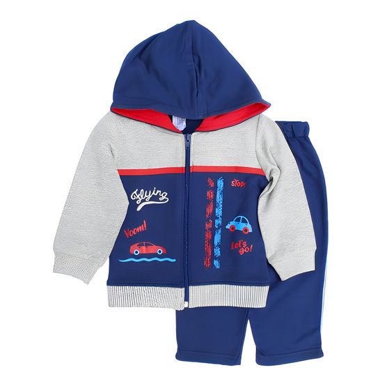 My Kids 2 Pcs Zipper Hoodie & Trouser Set -Flyings