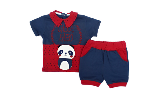 Astro Baby 2 Pcs T-Shirt & Short Set -Chloe & Leo