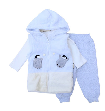 Bebezade 3 Pcs Fleece Hoodie, T-Shirt & Jogger Pant Set - I’m So Cute